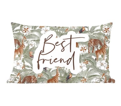 Sierkussens - Kussentjes Woonkamer - 60x40 cm - Best friend - BFF - Quotes - Vriendschap - Spreuken