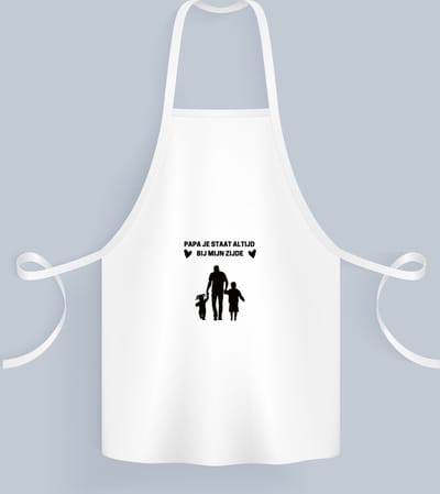 Akyol - papa je staat altijd bij mijn zijde Keukenschort - Vader - voor de liefste papa - vader cadeautjes - vaderdag - verjaardag - geschenk - kado - vader artikelen - 82 bij 71 cm