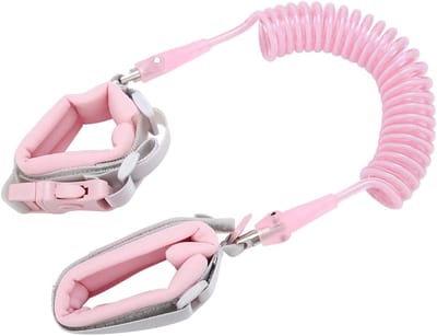 Veiligheidsriem voor Kinderen | Antiverlies Polsband met Leash voor Peuters en Kinderen | Comfortabele Handgreep en Verstelbare Draagriem (Roze)