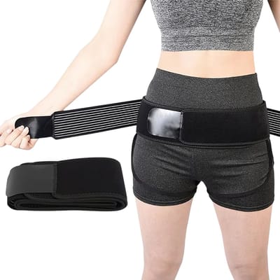 SI Heupband – Lage Rug Steun Brace - Bekkensteun, Lendensteun, Heupbrace - voor Mannen en Vrouwen, Ischias, Bekken- en Lendenpijnverlichting - Maat M