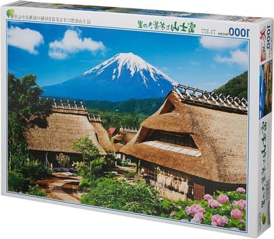 Legpuzzel Dorp - Puzzel 1000 stukjes - Ontspanning thuis - Spectaculair beeld - 72 x 49 cm - Meerdere kleuren