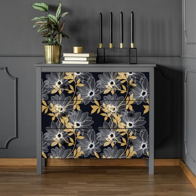 Nara sticker met tropisch meubelmotief, 60 x 90 cm
