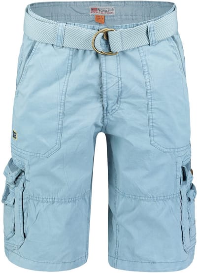 Geographical Norway Korte Broek Met Riem Perou Blue - 3XL