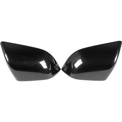 2 Pièces Fibre de Carbone Couvercle de Rétroviseur Extérieur de Porte Moulure Ajustement pour Tesla Model 3 2018 2019 black