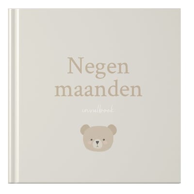 Fyllbooks - Mijn negen maanden Dagboek - Zwangerschapsboek, Babyboek - 9 maanden Invulboek Zwangerschap - Teddy