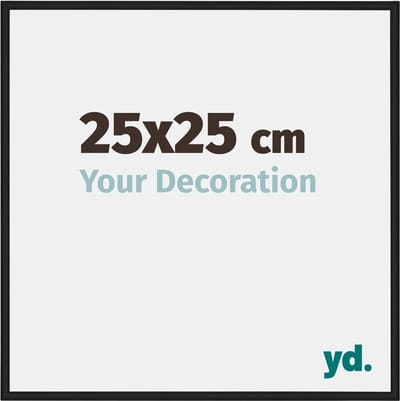 Your Decoration - Fotolijst 25x25 cm - Aluminium - Zwart Mat - New York
