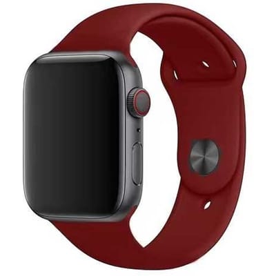 2+1 | Apple Watch Bandje - Siliconen - Wijnrood