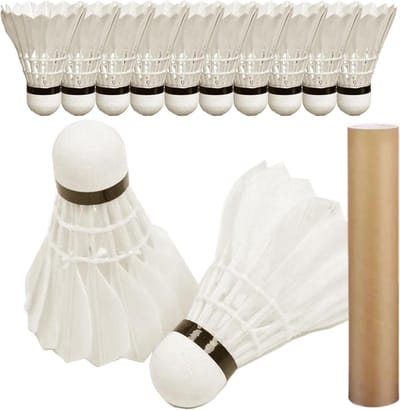 Badminton Ballen - Vliegende Ballen - Sport Training - Duurzame Ganzeveren - 12 Stuks - Wit