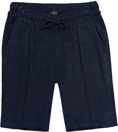 JP 1880 - Heren - bermuda badstof elastische band tot 8XL - Navy blauw - Maat 3XL