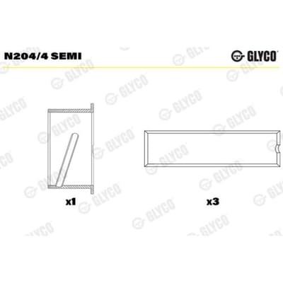 Nokkenas lager GLYCO N204/4 SEMI