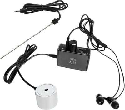 Waterlekdetector Set - Leidingzoeker - Lekkages Opsporen - Dubbele Sonde - 21 x 15 x 4 cm - Zwart