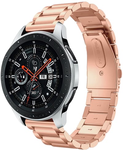 Universeel 20MM Horloge Bandje / Smartwatch Bandje | Roestvrij Staal Horlogebandje met Schakels | SBG RVS | Rosé Goud