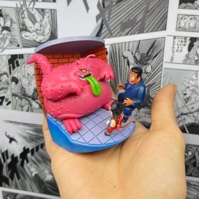 8cm/3.15in Figurine Anime Dragon Ball Z Goku vs Gros Dragon Figurine d'Action Collection Figurine Statue Jouet Cadeau red