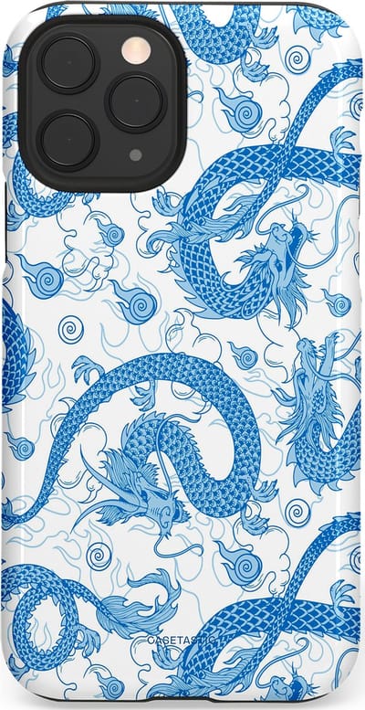 Casetastic Hoesje Geschikt voor Apple iPhone 11 Pro - Stijlvolle Beschermende Duo-layer Case - Drakengloed