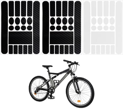 Dailygoods- Fietsframe Beschermingsfilms - Waterdichte Sticker - Krasbestendig - 3 Sets - PVC/Vezel - 17,3x23,5 cm - Fietssticker