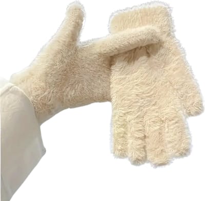 Bovista Winterhandschoen - Handschoenen - Touchscreen Handschoenen - Handschoenen WInter - Winter - Fluweel - Creme