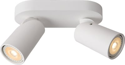 Lucide XYRUS - Plafondspot (Plafondlamp) - LED Dim to warm - GU10 - 2x5W 2200K/3000K - Wit