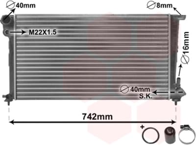 Van Wezel - RADIATOR VOOR CITROEN BERLINGO 1996-2002 133058