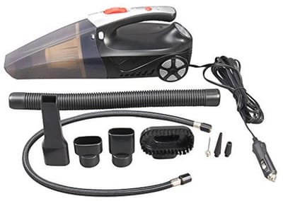 2-in-1 Auto Stofzuiger met Compressor en Zaklamp - Efficiënte Voertuig Reiniging