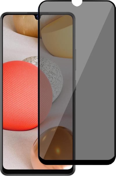 Privacy Screenprotector geschikt voor Samsung A42 - Glas Screen Protector