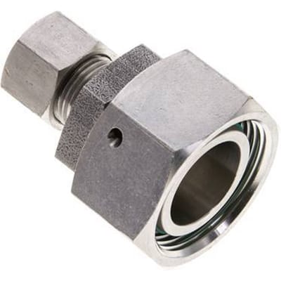 12L & 28L RVS Rechte Snijringkoppeling Draaidoorvoer 160bar FKM O-ring en Afdichtconus ISO 8434-1