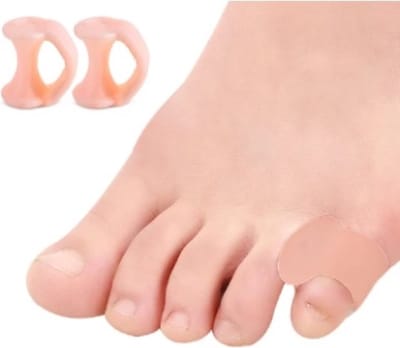 Teenspreider - Hallux Valgus - teencorrector - teenbeschermer - kleine teen blokjes Roze 2 stuks