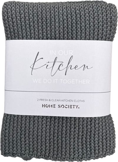 Home Society Vaatdoek 2 stuks Grijs