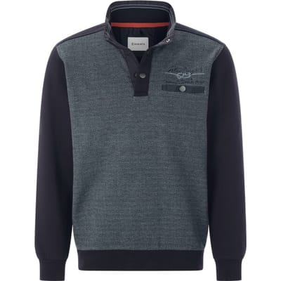 Babista herren Sweatshirt - 44/46 - donkerblauw - Plus Size