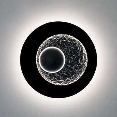 Holländer Urano LED wandlamp, bruin-zwart-zilver, Ø 60 cm, ijzer