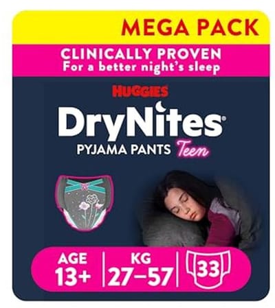 Nachtbroekjes - Onderbroekjes - Droge nachten - Extra absorberend - 33 stuks - Wit
