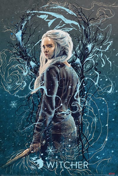 Poster - The Witcher Ciri The Swallow - 91.5 X 61 Cm - Multicolor