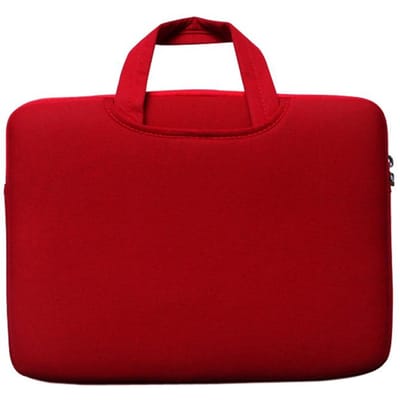 Zachte mouw tas aktetas handvat tas tas draagbare laptoptas vervanging voor 14-inch 14 14 in rood