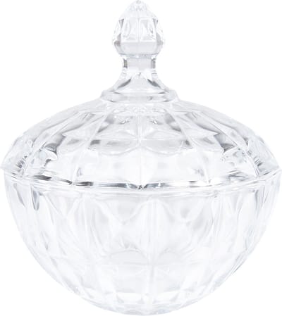 Clayre & Eef Glazen potje Ø 16x19 cm Transparant Glas