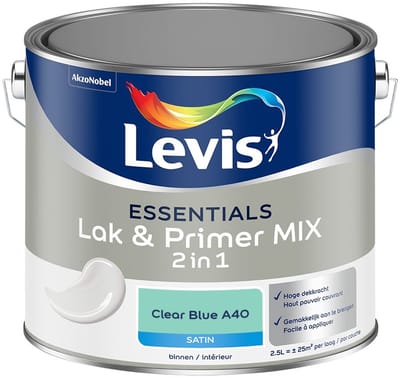 Levis - Essentials Lak & Primer Mix - Clear Blue A40 - Mengverf - 2,5 L