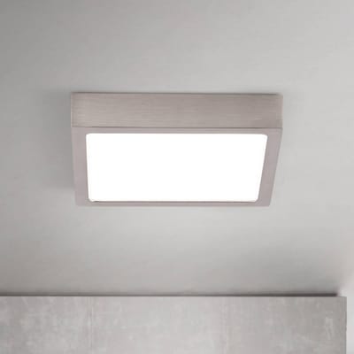ORION LED plafondlamp Disc nikkelkleurig gesatineerd, lengte 14 cm CCT