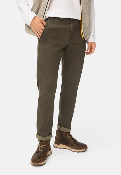 camel active Slim Fit Chino - Maat menswear-33/32 - Donkerbruin