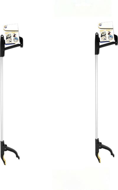 Grijpers/afvalgrijpers met magneet - 10 stuks - 76 cm - wit