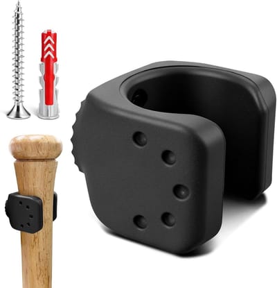 Houten Baseball Bat Houder voor 30-36mm - Muurbevestiging met Schroeven, Plugs en Flexibele Grip voor Veilig Opslag en Bescherming van Baseball Bats