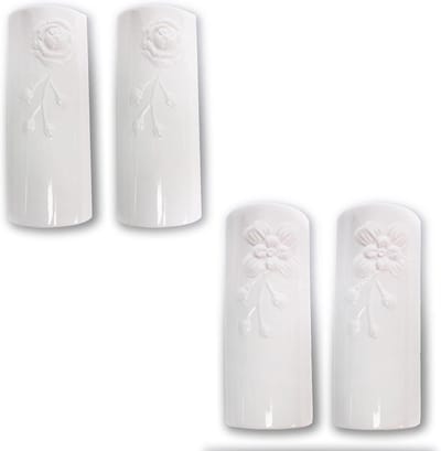 Keramische luchtbevochtigers - Radiator verdampers - Binnenklimaat verbeteren - Set van 4 designs - 20 x 85 cm - Wit