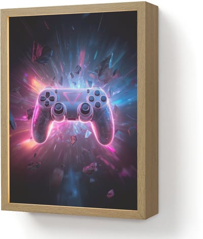 Wandlamp 30x40 cm - Oplaadbaar - Controller - Neon - Explosie - Abstract - Wandlampen binnen woonkamer - Slaapkamer lamp - Decoratieve nachtlamp - Vloerlamp draadloos