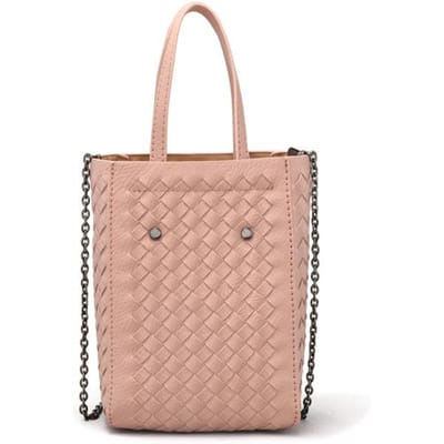 Handgeweven Dames Tas met Effen Kleur Textuur, Populaire Handtas Schouder Crossbody Tas, Modieuze en Veelzijdige Tote Bag beige