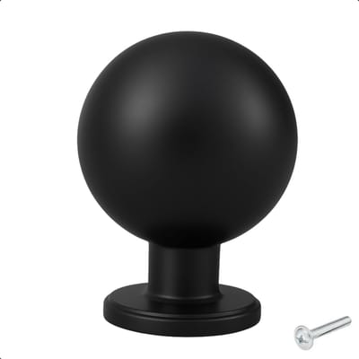 Meubelknop Madison Rond Zwart 24mm - Knoppen voor keukenkast - deurknopjes - Meubelknoppen / Kastknoppen zwart