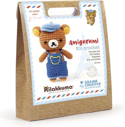 Graine Creative Amigurumi haakpakket Rilakkuma knuffel 15 cm set.