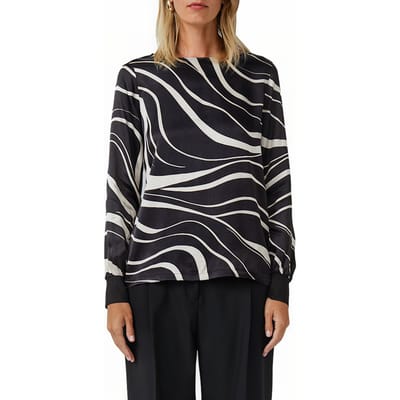 s.Oliver T-shirts Black Maat: 34 | Longsleeves Outlet | Dames | Wit