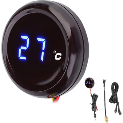 Thermomètre numérique Jauge de température d'eau pour Honda   Kawasaki   Yamaha   Suzuki (Lumière rouge) Blue Light