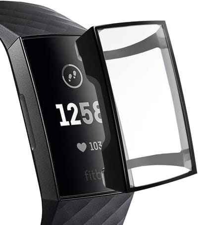Strap-it TPU case protectie - zwart bescherm hoesje geschikt voor Fitbit Charge 3 / Charge 4 - zwarte beschermhoes voor Fitbit Charge 3 en 4