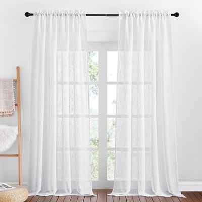 Semi-transparante Gordijnen 140x260cm Wit - Ideaal voor Woonkamer, Slaapkamer en Kinderen