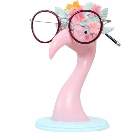 Brillenhouder - Brilstandaard - Bureau Decoratie - Ruimtebesparend Ontwerp - 10 x 8 x 6 cm - Flamingo