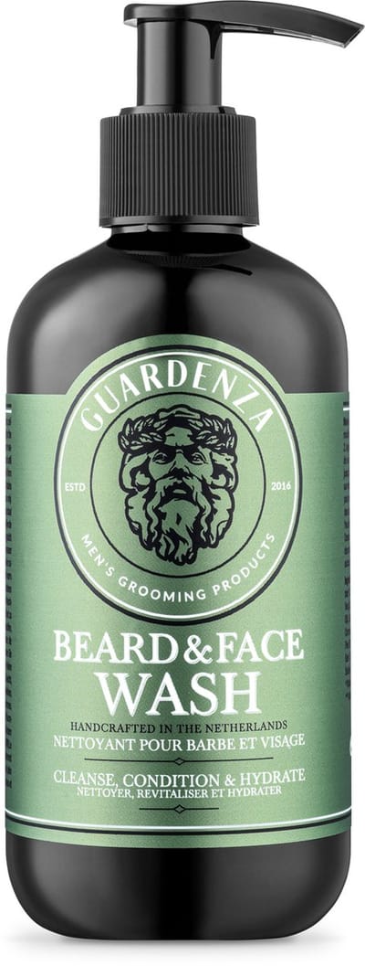 Guardenza Baard & Face wash - baardshampoo – gezichtsreiniger – face wash voor mannen - shampoo voor baard - 250 ml