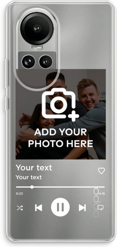 Gepersonaliseerd - Case Company® - Hoesje geschikt voor Oppo Reno 10 hoesje - Music Player - Soft Cover Telefoonhoesje - Bescherming aan alle Kanten en Schermrand